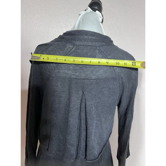 Anthropologie Angel of the North Knit Longline Gray Cardigan Sweater S Tiered - Picture 6 of 7